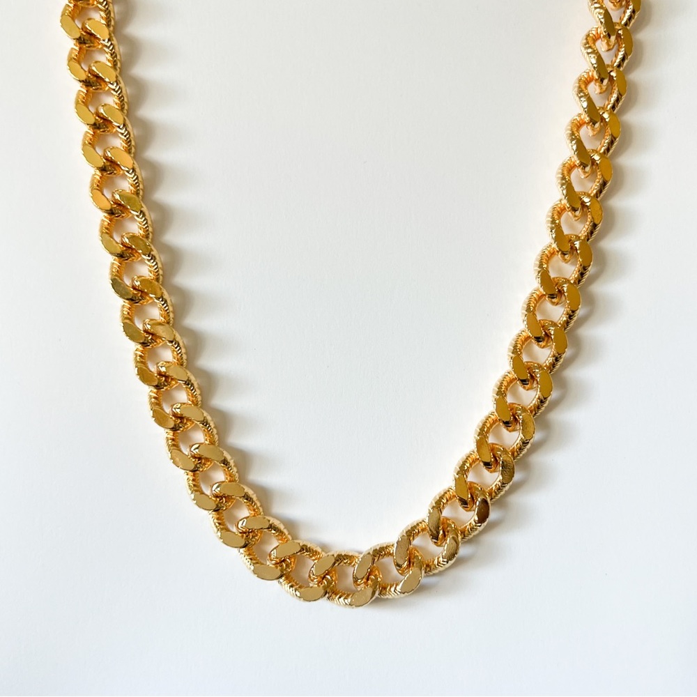 Yellow Gold Chain Necklace 15 inches